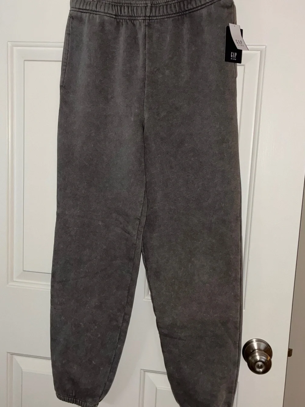 NWT GAP Boys Washed Gray Elastic-Waist Sweatpants/Joggers Sz‎ XXL 14-16